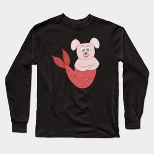 Merdog Merdawg Merman Fish Dog Long Sleeve T-Shirt